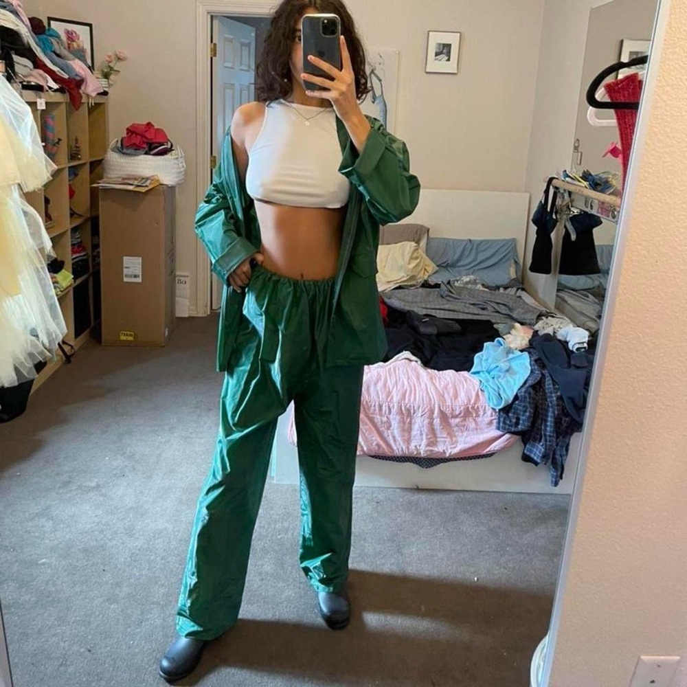 Unisex Green 2 Piece Waterproof Set